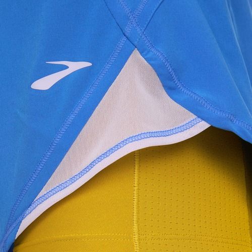 Women's Brooks Chaser 5" 2-In-1 running shorts bluetiful/golden hour