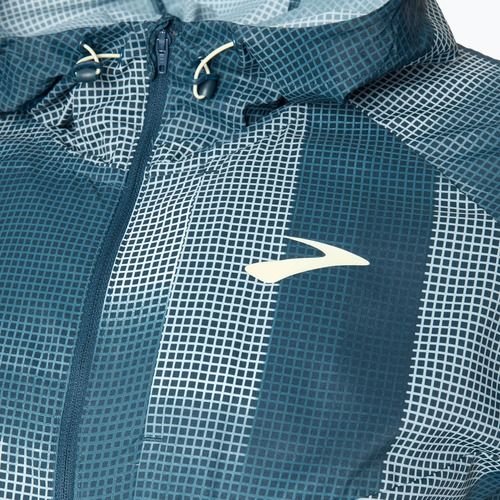 Men's Brooks Canopy running jacket indigo rush/altitude print