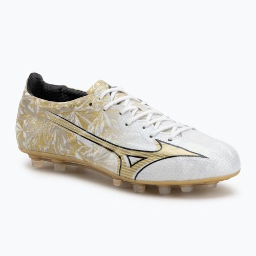 Men's football boots Mizuno Alpha Japan AG white/ge gold/black