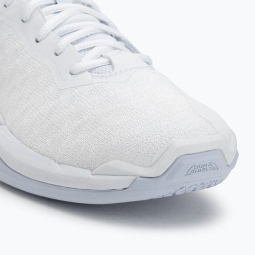 Women's handball shoes Mizuno Wave Stealth Neo white/navy peony/peach parfait