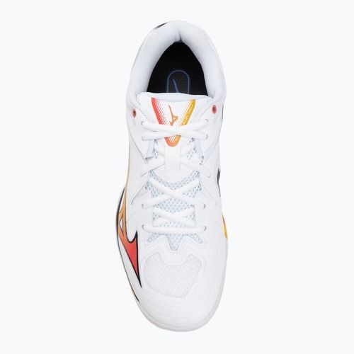 Mizuno Wave Claw 3 badminton shoe white/citrus/calypso coral