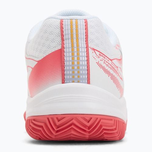 Children's tennis shoes Mizuno Break Shot 5 Jr CC white/blue granite/calypso coral