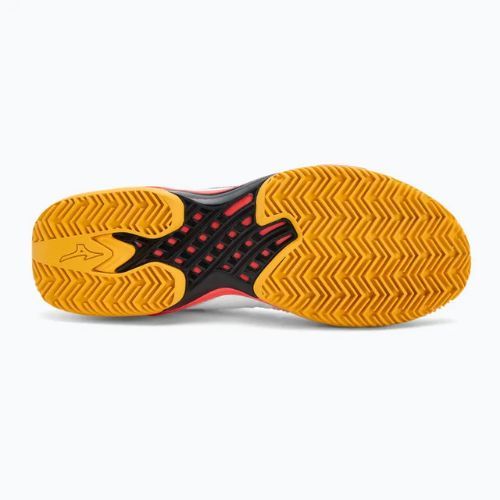 Mizuno Wave Exceed Tour 6 CC tennis shoes white/baritone blue/fiery coral 2