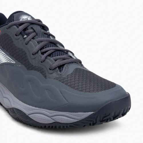 Mizuno Wave Enforce Court CC tennis shoes odyssey gray/white/blue granite