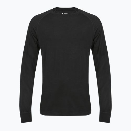 Men's thermal sweatshirt 100% WOOLCANO MERINO TOP0538 black