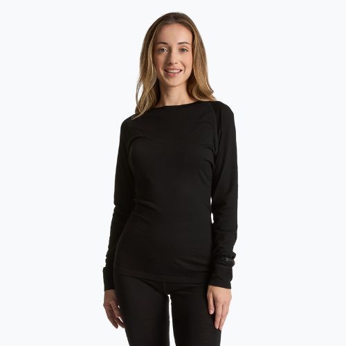 Women's thermal sweatshirt WOOLCANO 100% Merino TOP0541 black