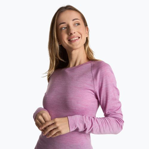 Women's thermal sweatshirt WOOLCANO 100% Merino TOP0541 purple
