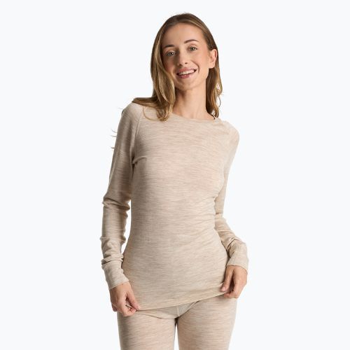 Women's thermal underwear set WOOLCANO Merino 100% SET0543 beige