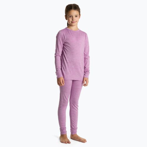Children's thermal underwear set WOOLCANO Merino 100% SET0683 purple