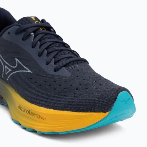 Men's running shoes Mizuno Wave Skyrise 6 odyssey gray/icelandic blue/citrus