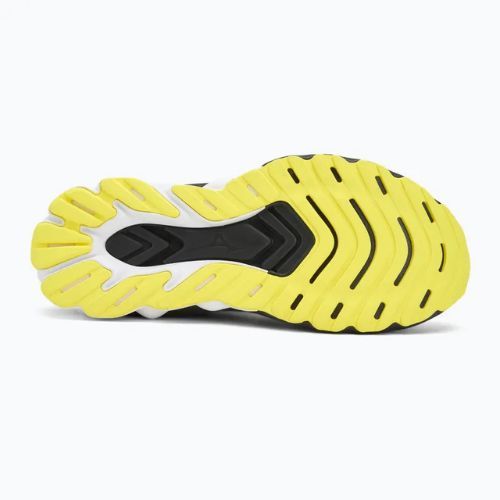 Men's running shoes Mizuno Wave Skyrise 6 black/harbor mist/lemon tonic