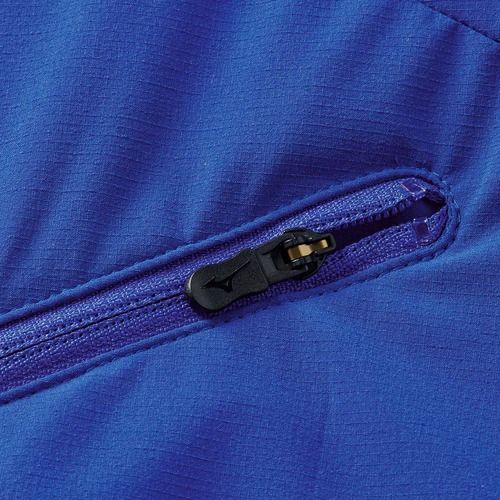 Men's Mizuno Active Alpha Hodded sodalite blue running jacket