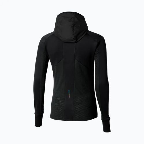 Women's running jacket Mizuno Active Warm Hybrid Full Zip Hooded black