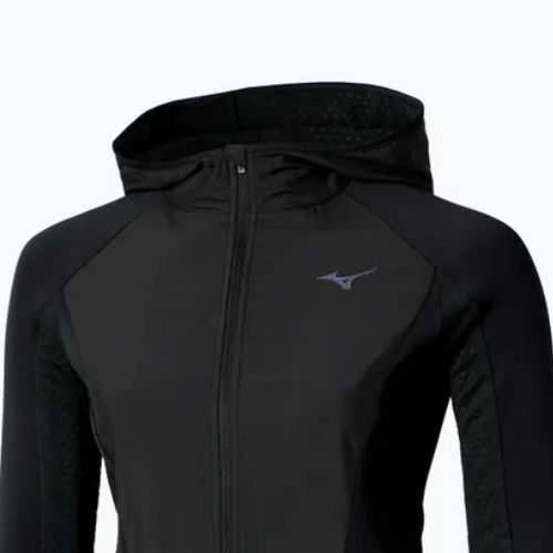 Women's running jacket Mizuno Active Warm Hybrid Full Zip Hooded black