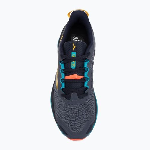 Men's running shoes Mizuno Wave Mujin 11 odyssey gray/citrus/fiery coral 2
