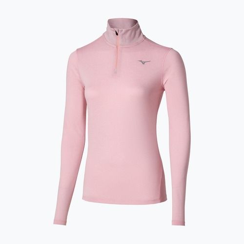 Women's running sweatshirt Mizuno Core Impulse Half Zip Tee bleached mauve