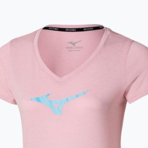 Women's running shirt Mizuno Core Runbird Tee bleached mauve