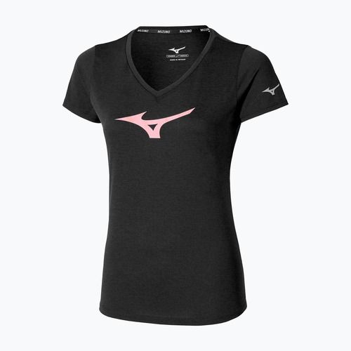 Women's running shirt Mizuno Core Runbird Tee black/mauve