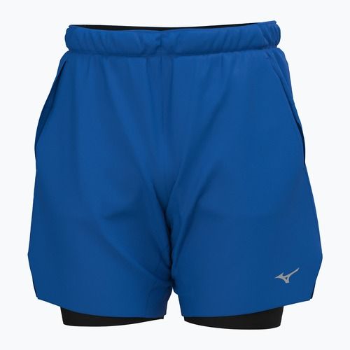 Men's Mizuno Core 7.5 2IN1 running shorts princess blue