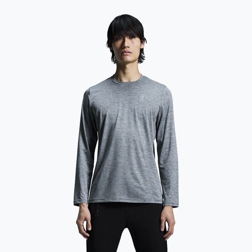 Men's On Core Long-T heather gray running longsleeve
