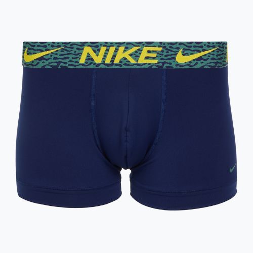 Men's boxer shorts Nike Dri-Fit Essential Micro Trunk 3 pairs blu void/lgh crim/brht citron/evergrn aura/abst wb