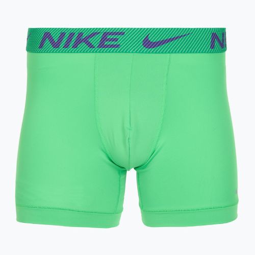 Men's Nike Dri-Fit Essential Micro Boxer Brief 3 pairs green shock/wild violet/black txtd wb