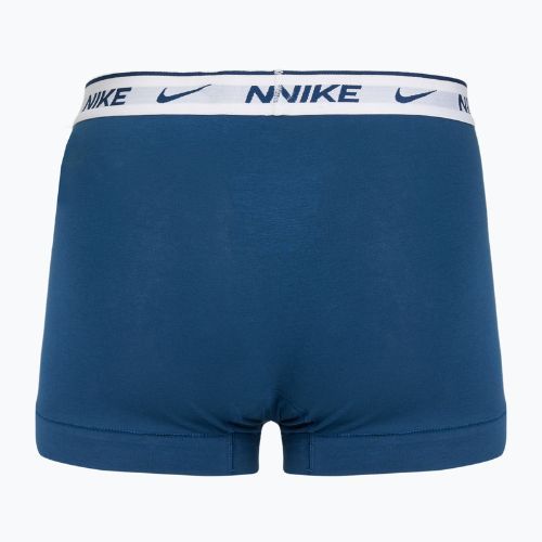 Men's boxer shorts Nike Everyday Cotton Stretch Trunk 3 pairs light army blue/blue force/white waistband
