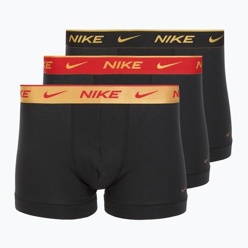 Men's Nike Everyday Cotton Stretch Trunk boxer shorts 3 pairs blk/university red/wheat gold/black high shine wb