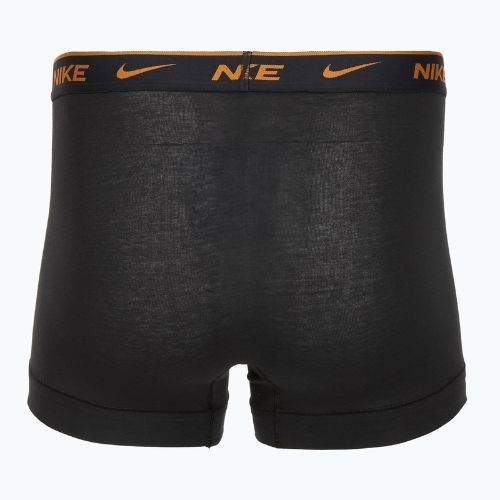 Men's boxer shorts Nike Everyday Cotton Stretch Trunk 3 pairs black lig crim/des och/deep night logo waistband
