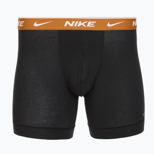 Men's Nike Everyday Cotton Stretch boxer shorts 3 pairs black light crimsn/desrt ochre/black waistband