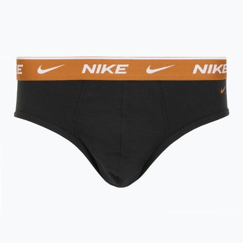 Men's Nike Everyday Cotton Stretch Brief 3 pairs black light crimson/desert ochre/black wb