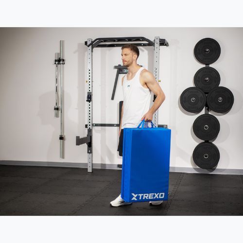 TREXO folding gymnastics mattress 195 x 80 x 5 cm blue