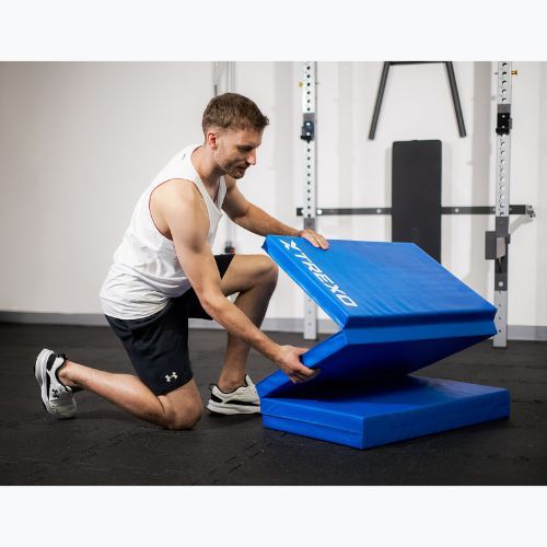 TREXO folding gymnastics mattress 195 x 80 x 5 cm blue