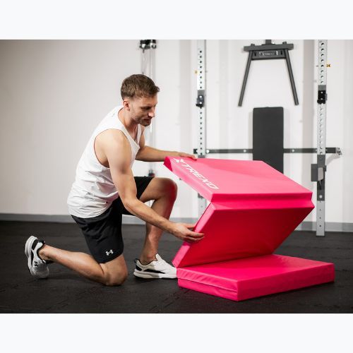 XTREXO folding gymnastic mattress 195 x 80 x 5 cm pink
