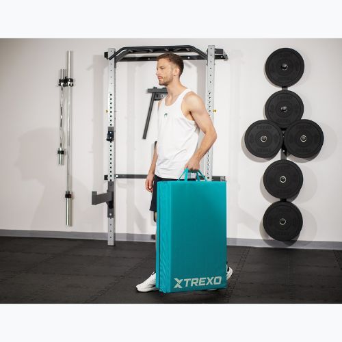 TREXO folding gymnastics mattress 195 x 80 x 5 cm green