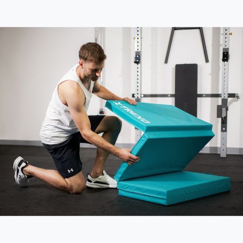 TREXO folding gymnastics mattress 195 x 80 x 5 cm green
