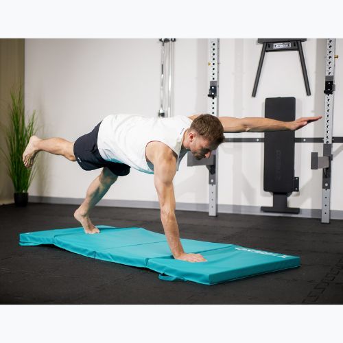 TREXO folding gymnastics mattress 195 x 80 x 5 cm green