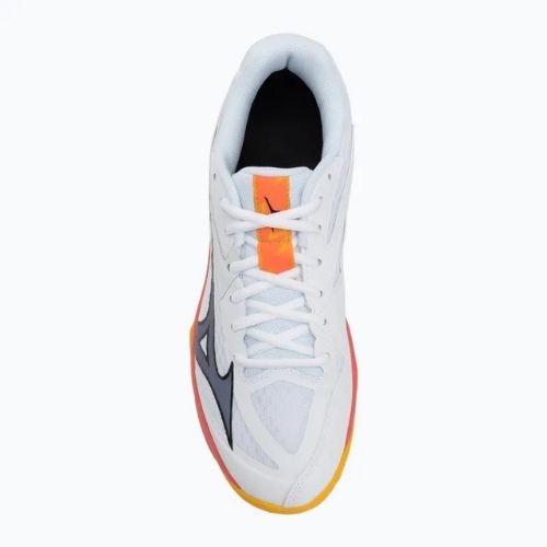 Mizuno Thunder Blade Z white/fiery coral 2/citrus volleyball shoe