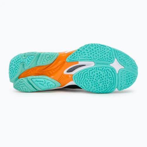 Mizuno Wave Lightning Z8 volleyball shoes black/tangelo/ice green