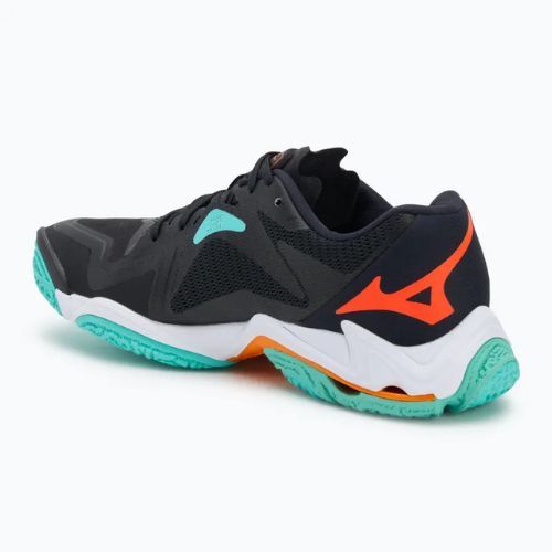 Mizuno Wave Lightning Z8 volleyball shoes black/tangelo/ice green