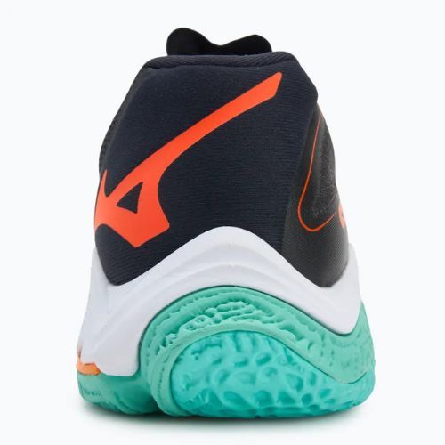 Mizuno Wave Lightning Z8 volleyball shoes black/tangelo/ice green