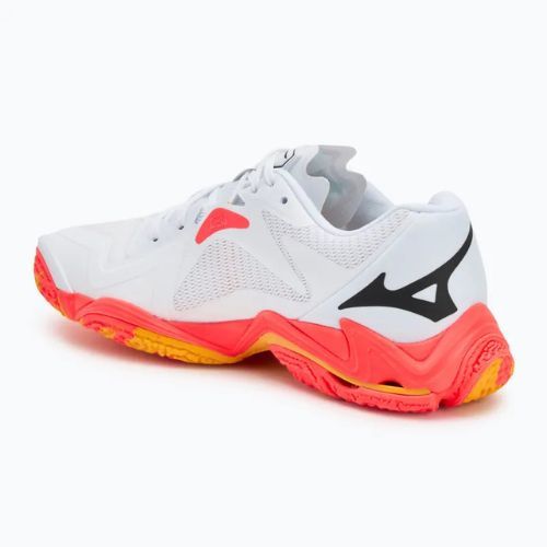 Mizuno Wave Lightning Z8 white/fiery coral 2/citrus volleyball shoes