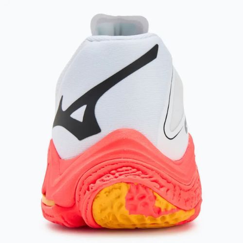 Mizuno Wave Lightning Z8 white/fiery coral 2/citrus volleyball shoes