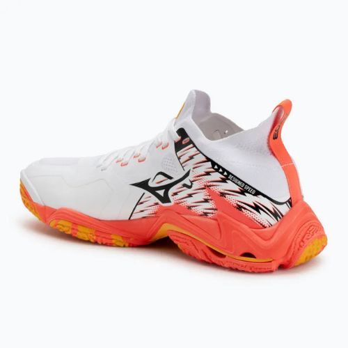 Mizuno Wave Lightning Neo 3 white/fiery coral 2/citrus volleyball shoes