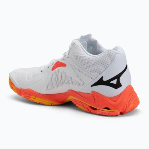Mizuno Wave Lightning Z8 Mid white/fiery coral 2/citrus volleyball shoes