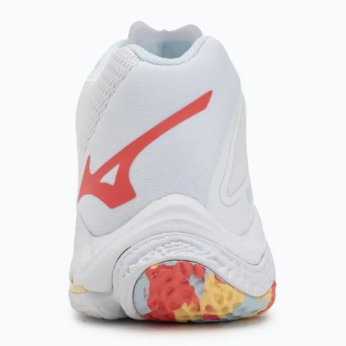 Women's volleyball shoes Mizuno Wave Lightning Z8 Mid white/calypso coral/pale banana