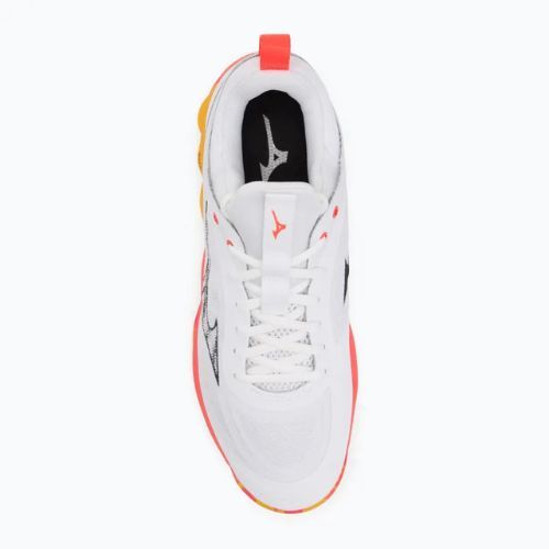 Mizuno Wave Luminous 3 white/fiery coral 2/citrus volleyball shoes