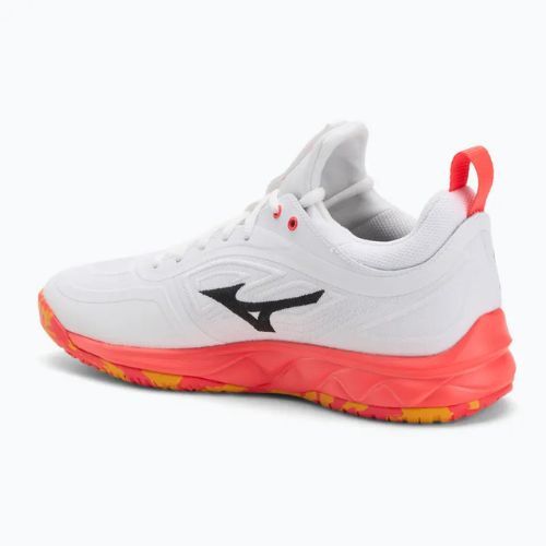 Mizuno Wave Luminous 3 white/fiery coral 2/citrus volleyball shoes
