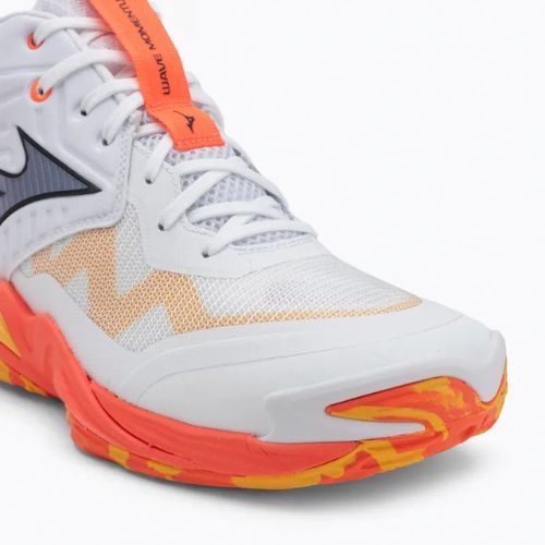 Volleyball shoes Mizuno Wave Momentum Elite Mid white/fiery coral 2/citrus