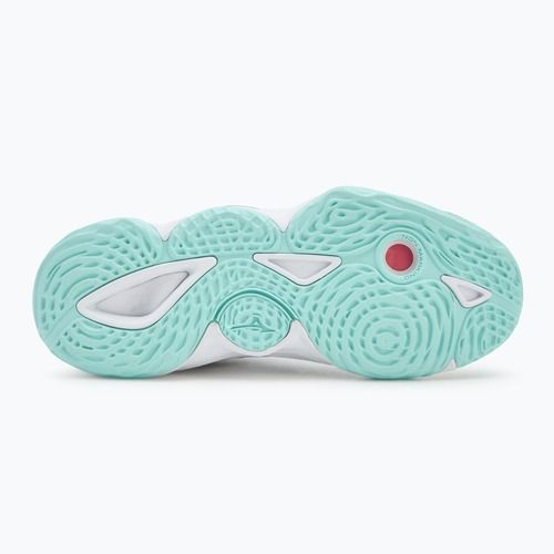 Women's volleyball shoes Mizuno Wave Momentum Elite Mid white/blue tint